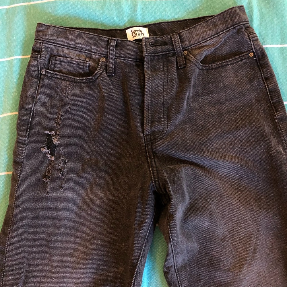Simple Society Distressed Black Women's Jeans size 9/29 - Picture 3 of 10